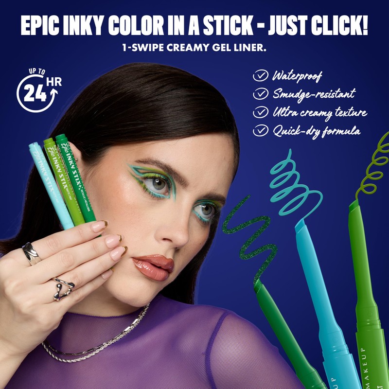 NYX PROFESSIONAL MAKEUP Epic Inky Stix Eyeliner, Mechanical Cream Gel
