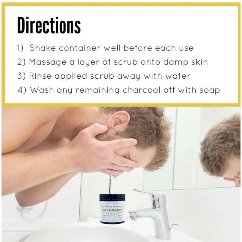 Nourish The Yellow Bird Activated Charcoal Salt + Sugar Scrub-