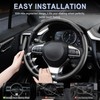Amiss 3pcs Carbon Fiber Anti-Skid Steering Wheel Cover, Waterproof &