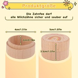 GADITIEK Tooth Box Milk Teeth for Girls and Boys, Milk Tooth Box with Cute Motif, Tooth Box for Milk Teeth, Gift Ideas for Christening and Birthday, New Parents Tooth Fairy Gift (Rainbow)