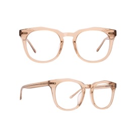 DIFF Weston Designer Square Computer Blue Light Blocking Glasses women and men, Vintage Crystal