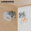 KIMIWISE 5 Inch Door Hasp Latch, 90° Right Angle Heavy