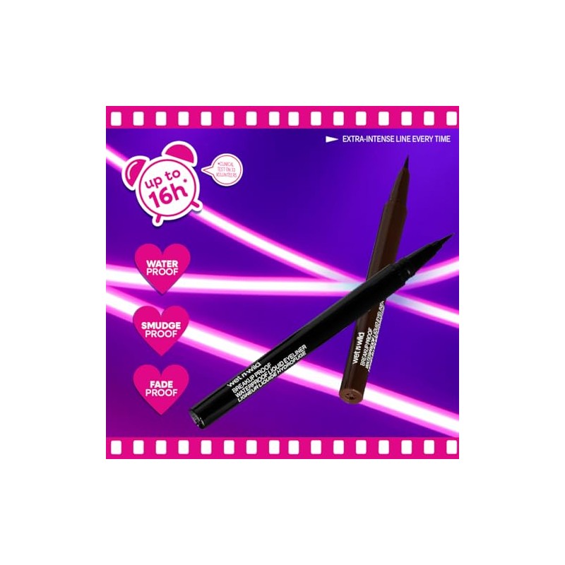 Wet n Wild Mega Last Breakup Proof Liquid Eyeliner, Brauner