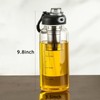wangsdjy 34oz Glass Water Bottle with capacity Mark & Stainless