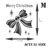 Christmas Bow Stencil, 5 x 6 inch - Holiday Ribbon