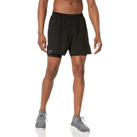 TYR Men's Athletic Performance Workout Lined Momentum Short 6" Black