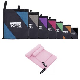 Microfibre Towel, TOPIND Quick Dry Sports Towel Fabric Ultra Absorbent Lightweight Antibacterial Sports Towel for Beach,Travel,Camping,Yogo,Swim,Hair,Pets,Car,Pilates,Men and Women