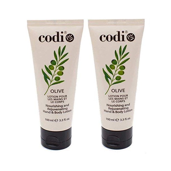 Codi Olive Hanf and Body Lotion 100ml / 3.3 fl oz (Pack of 2)