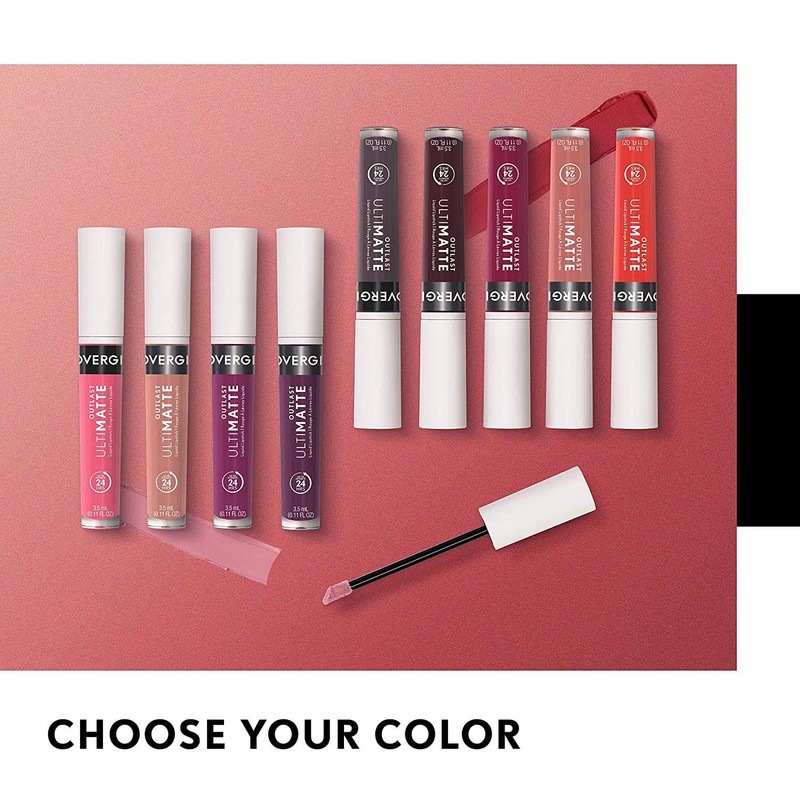 COVERGIRL Outlast Ultimatte One Step Liquid Lip Color, Very Sancerre,