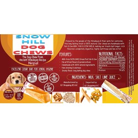 Snow Hill Himalayan Gold Yak Cheese Dog Chew X-Monster 10 to 12 Ounces Grade A Quality Natural Healthy & Safe Organic Yak Cheese Bone Dogs Treats Snack Keeps Dogs Busy Enjoying, Indoors & Outdoors