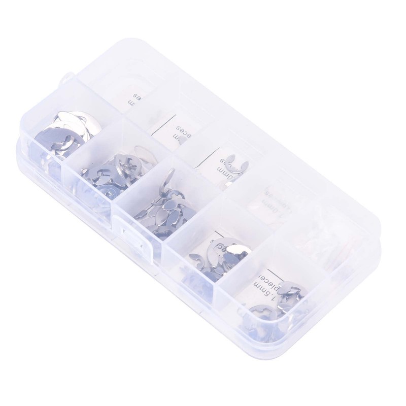 120PCS Snap Rings Assortment Kit Corrosion Resistant Stainless Steel Retaining