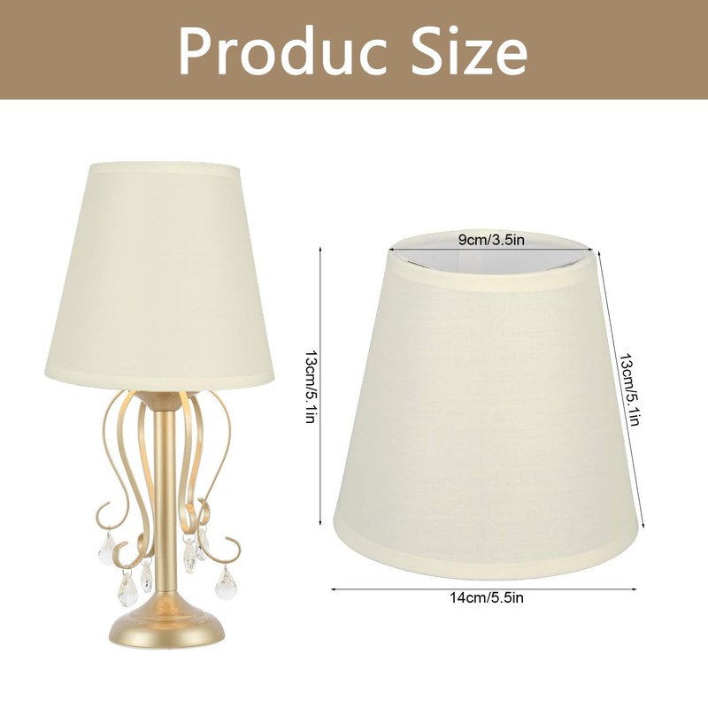 Hapivida 6Pcs Chandelier Lampshade, Household Modern E14 Clip On Fabric