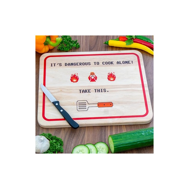 getDigital Dangerous to Cook Alone, Wooden Serving Board with Gaming