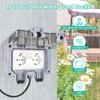 NVIYAM Outdoor Socket Surface-Mounted, IP66 Waterproof Socket with Switch Indicator