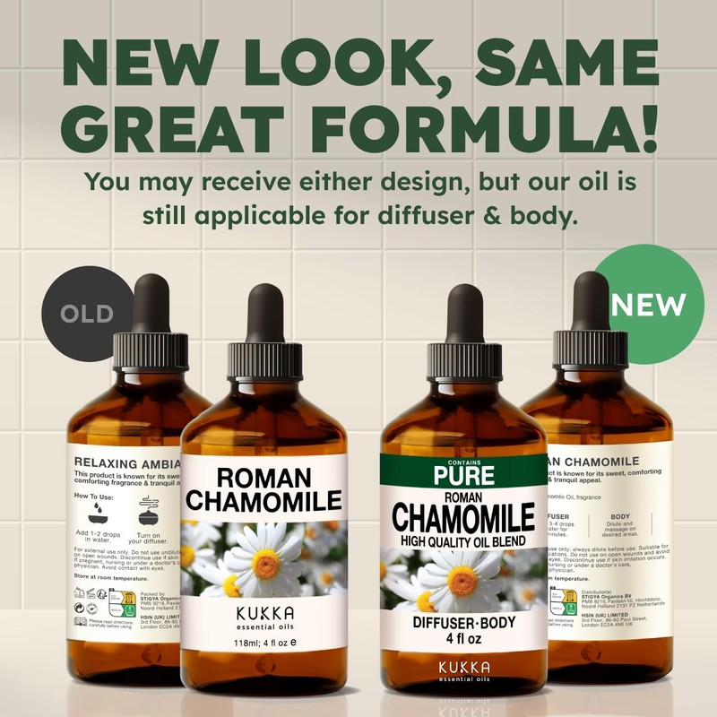 KUKKA Roman Chamomile Essential Oils - 4 Fl Oz -