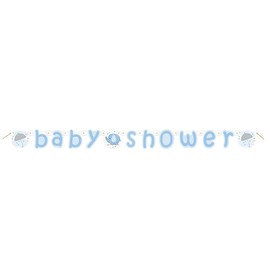 5.24ft Blue Elephant Boy Baby Shower Banner