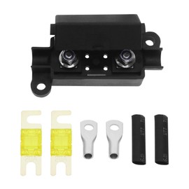 SING F LTD 1 Set Car Fuse Holder with Lock Nuts Midi Fuses Ring Terminals Heat Shrink Tubing for Motorcycles Cars Trucks Vehicles Safety Fuse Holder 20A