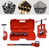 Ratchet Pipe Threader Kit, Ratcheting Pipe Threading Tool Set, Manual
