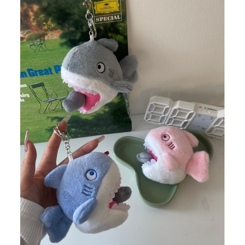 Wigo Pretend Shark Plush Toy Key Holder Accessory School Shark