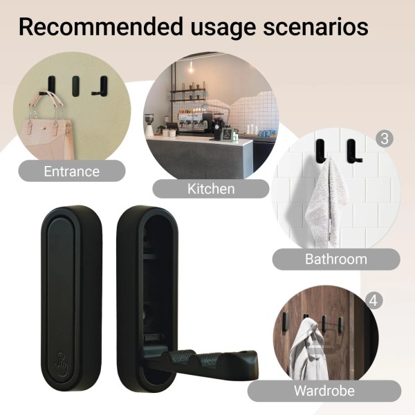 Does not apply Foldable Wall Hooks Heavy Duty - Zinc