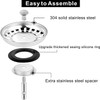 2 Pack Kitchen Sink Plug Strainer, Stainless Steel Kitchen Sink