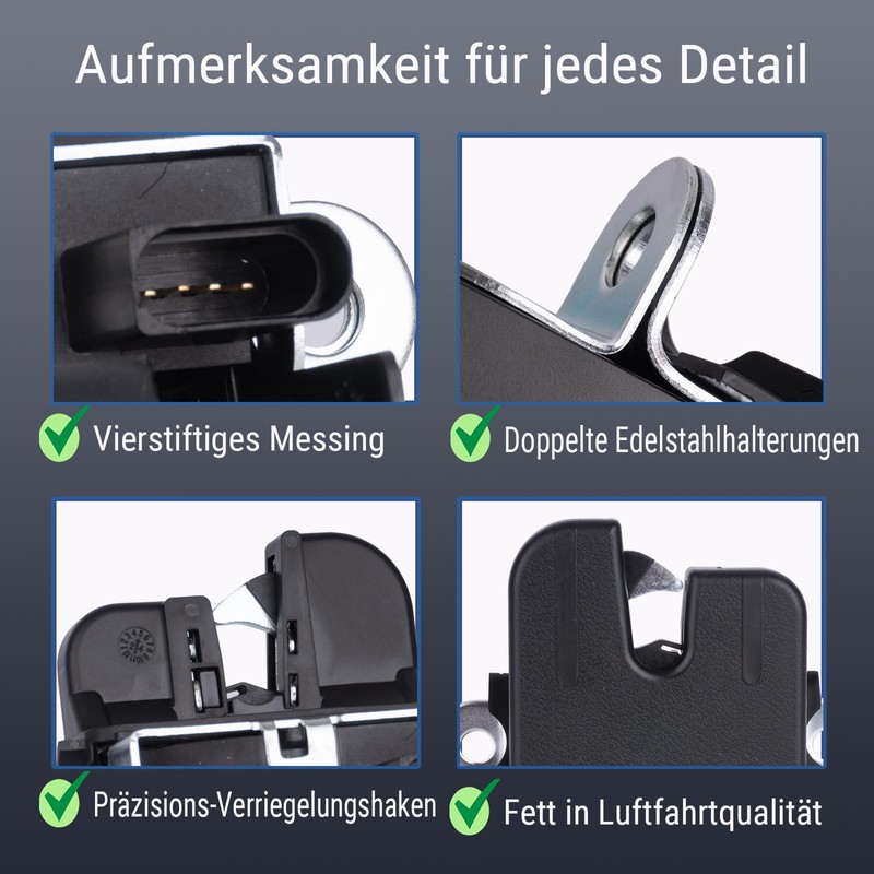 Abvefudo 5G6827505 Tailgate Lock, Boot Lock Compatible with VW Beetle