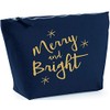 Hippowarehouse Merry and bright christmas printed make up cosmetic wash