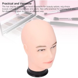 Cabeza de maniquí, Cabeza de Práctica de Entrenamiento de Maquillaje, Cabeza de maniquí Calva Masculina con Interfaz de Soporte Universal para Exhibir Pelucas, Sombreros,
