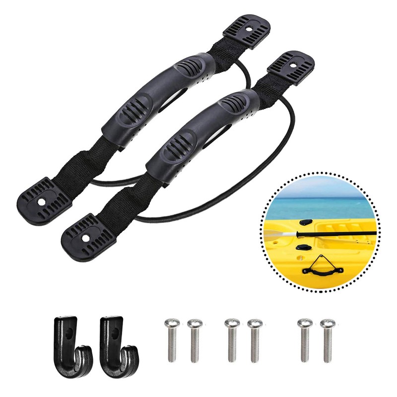 2 Pcs Kayaks Canoe Side Mount Handles Replacement with Bungee