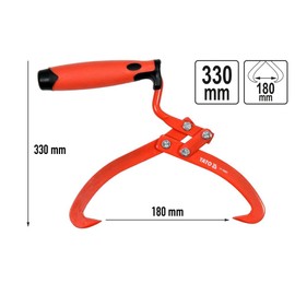 YATO Handpacking Pliers, Hardened Tip, Steel Pliers for Stable Movement of Logs, Professional Tool for Round Wood Handling (Length: 33 cm, Opening 18 cm)