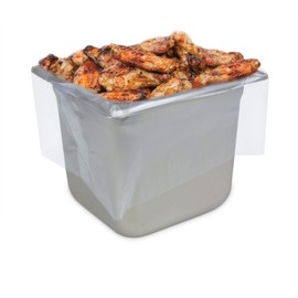 PanSaver Oven-Safe Pan Clear Disposable Liner Bags, Sixth 100, Silver, 42595