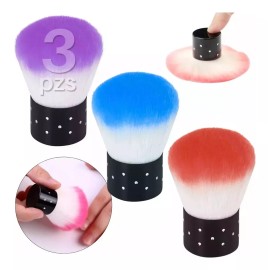 Universo en Linea 3 Piezas Brocha Rubor Sombra Limpia Uñas Polvo Multiusos