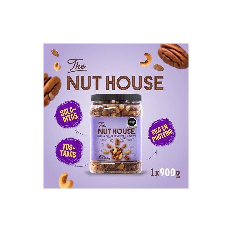 The Nut House - Mezcla de Nueces Tostadas y Saladas