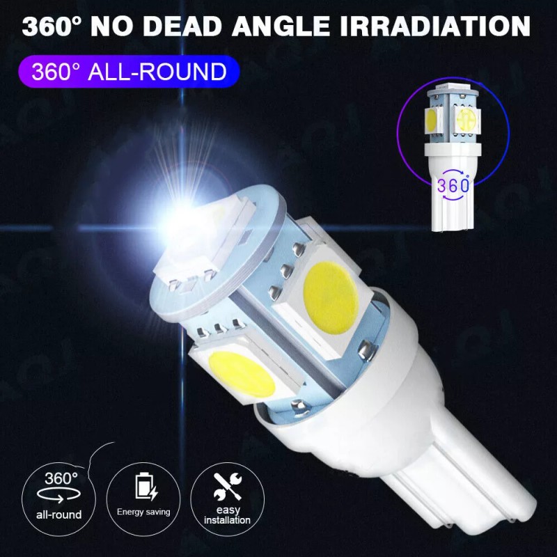 AQJ Dash Instrument Cluster Gauge White LED LIGHTS BULBS KIT