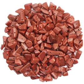 Pack of 420 Gemstone Beads, Red Sandstone Beads for Threading, Crystal Beads, 5-8 mm, Drilled Gemstone Beads for Crafts, Natural Stone Beads for DIY Bracelets, Necklaces, Earrings, Jewellery