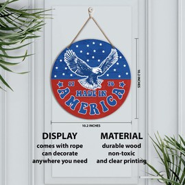 Patriotic Decor for Front Door, 4th of July Decoration for Front Door, Memorial Day Decoration for Home Office, Made in America