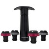 Manual vacuum pump with sound indicator, includes 4 stoppers with