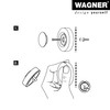 WAGNER 15522611 Designer Wall Door Stopper Screw or Glue Diameter