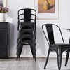 Yaheetech 4pcs Metal Dinning Chairs with PU Leather Seat High