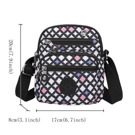 FAVORTALK Women's Cross-body Bags Lightweight and Water Resistant Shoulder Bags Multi Pockets Crossbody Bags for Women Small Size Messenger Bags for Ladies Travel Cross Body Bag Everyday Bag - B18909