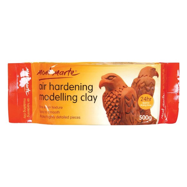 Mont Marte Air-Drying Terracotta Modelling Clay - 500g - Fine Even Texture - Easy to Smooth - Clay for Pottery, Modelling and Crafts