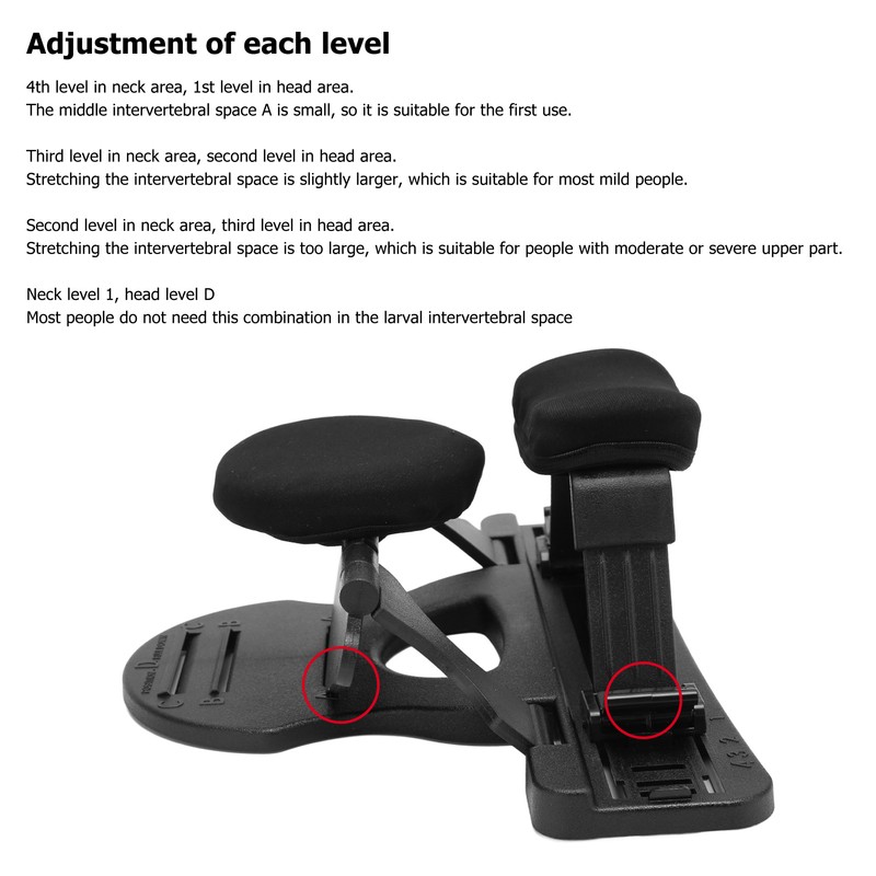 Neck Traction Device 4 Level Adjustable Gentle Stretching Nonslip Cervical