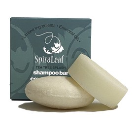 SpiraLeaf Bar & Conditioner Bar, Essential Oil: Limited Ingredients; Made USA, No Colorings. Concentrated Formula (Tea Tree Splash)