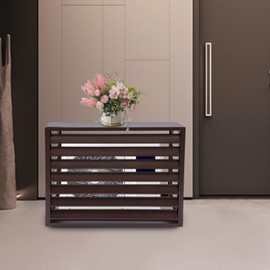 PSUFURV Air Conditioner Fence Metal Privacy Screens Fence Panels for Outside with Rounded Edges Multiple Strengths Pool Equipment Enclosure Panels for Swimming Pool, Terrace, Garden