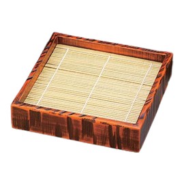 J-kitchens Soba Bowl, Zaru Soba, Rough Carving Angle, Seiro, Tochi-nuri, Medium, Wooden, 7.5 x 7.5 x 1.8 inches (19 x 19 x 4.7 cm), Made in Japan