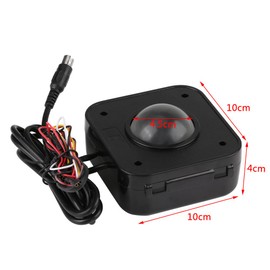 Illuminated 4.5cm Round LED Trackball Mouse PS/2 PCB Connector, Wired USB Trackball for