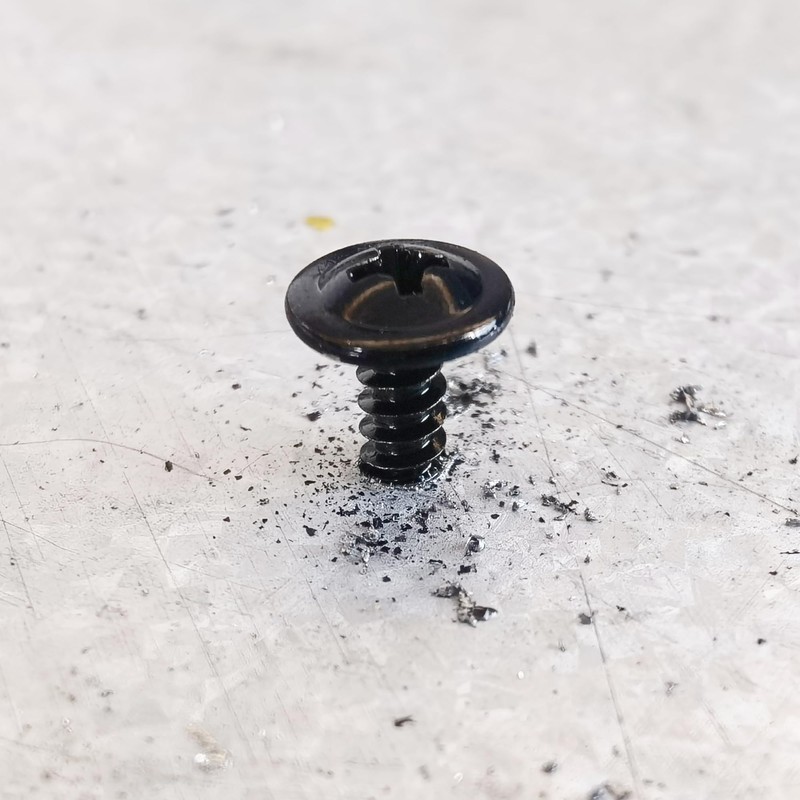 Mywish 100Pcs #10×2" Black Self Tapping Screws for Metal, 410