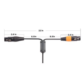 Devinal AUX to XLR Y Cable, 3.5mm Jack to 2x XLR Auxiliary Audio Cable, 3.5mm to Dual Female XLR Male Splitter Cord (3 Metres 10 Feet)