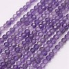 Ipotkitt 2 Strands Approx 98pcs/Strand 4mm Natural Amethyst Beads Strands