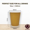 DHANZIPAK 100 x Premium Kraft 12 Ounce (12oz) Ripple 3